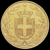 100 lire stemma Umberto I