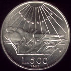 silver 500 lire Dante Alighieri