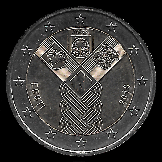 2-Euro-Gedenkmünzen Estland 2018