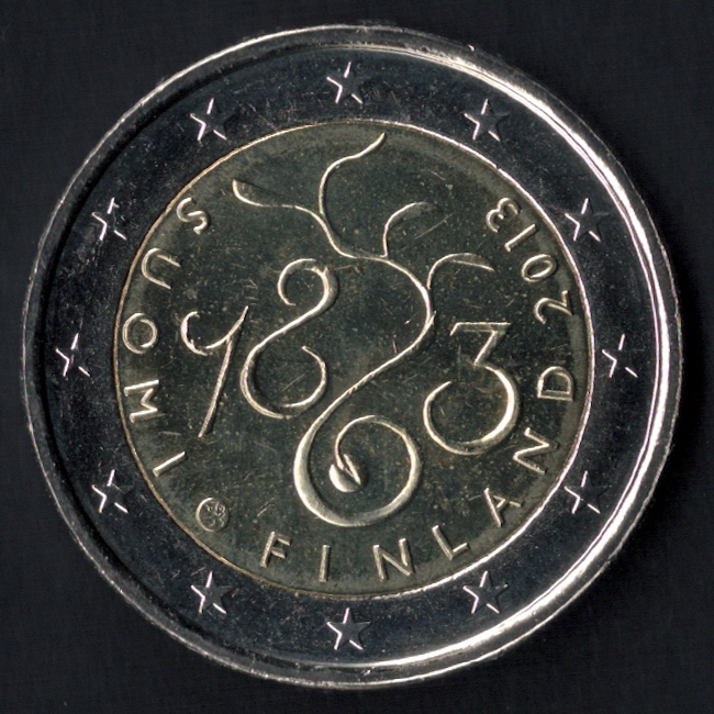 2-Euro-Gedenkmünzen Finnland 2013
