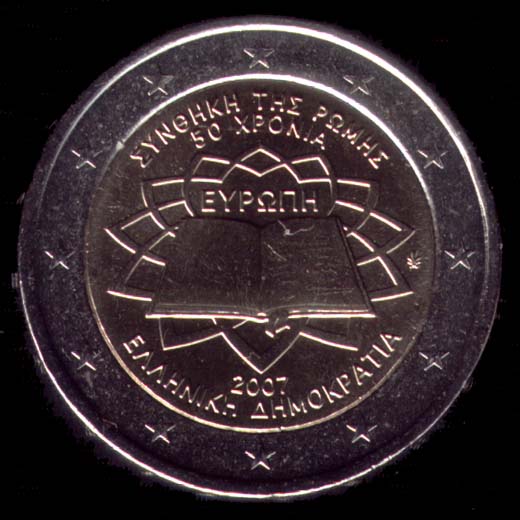 pièces de monnaie en euro de la Grèce 2007