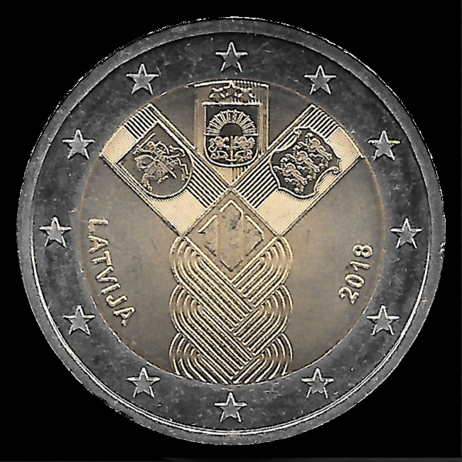 2 euro Letonia 2018