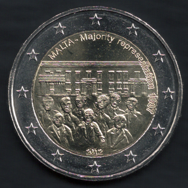 pices de monnaie en euro de Malte 2012