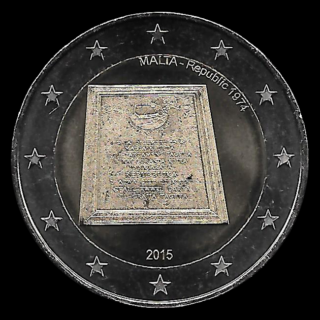 2 euro commémorative Malte 2015