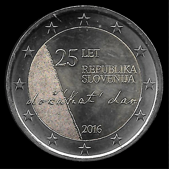 2-Euro-Gedenkmünzen Slowenien 2016