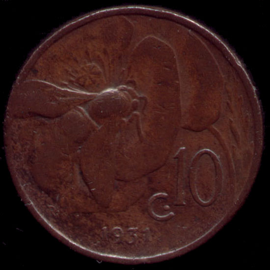 10 centesimi ape Vittorio Emanuele III