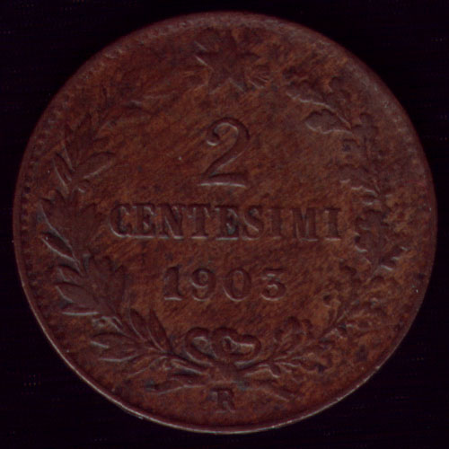2 centesimi valore Vittorio Emanuele III
