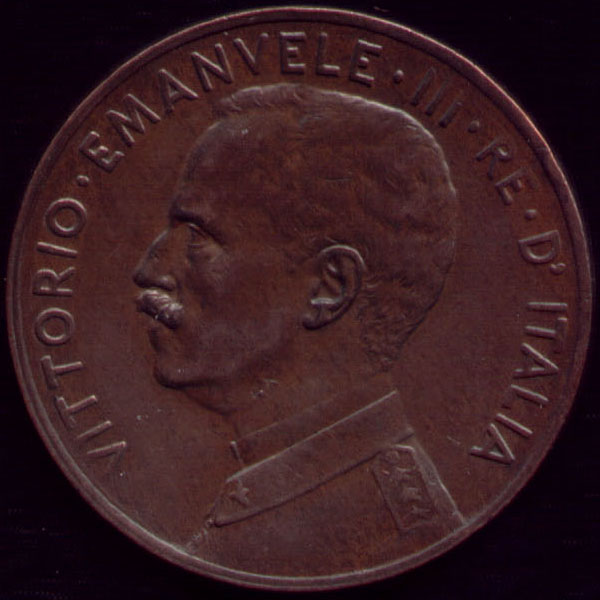 5 centesimi Italia su prora Vittorio Emanuele III