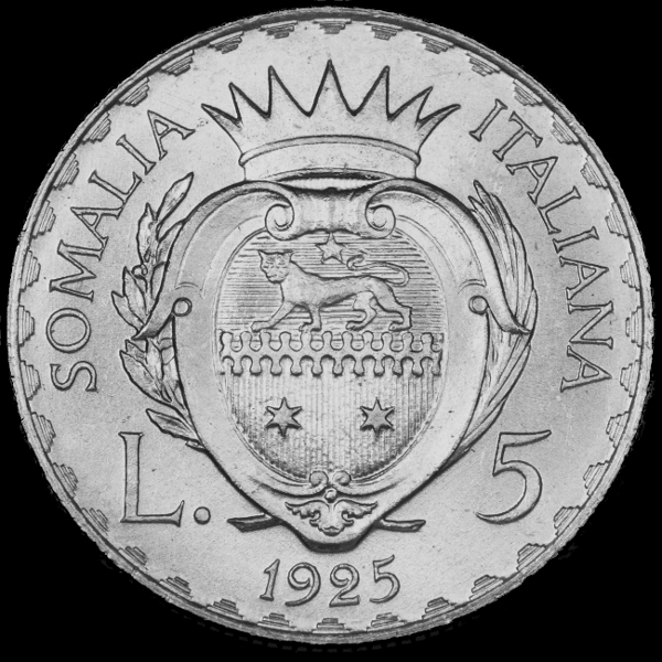 5 lire Somalia Vittorio Emanuele III