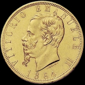100 lire brasão Vítor Emanuel II