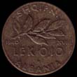 10 céntimos Albania Vítor Emanuel III