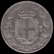 5 lire escudo Umberto I