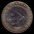 1000 lire bimetálico