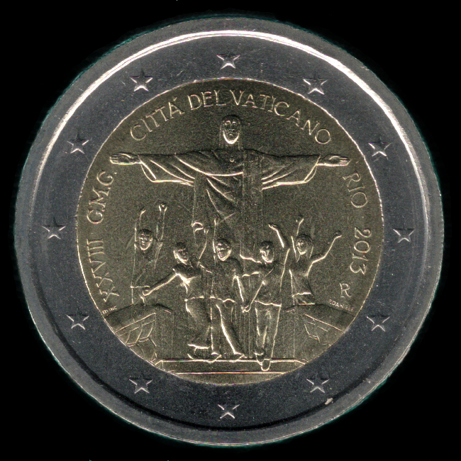 Moedas de 2 Euro Comemorativas do Vaticano 2013
