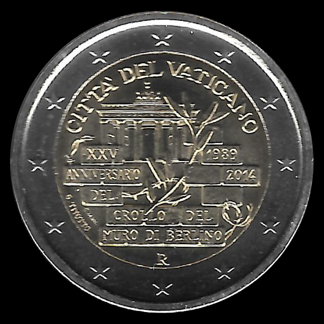 pièces de monnaie en euro du Vatican 2014