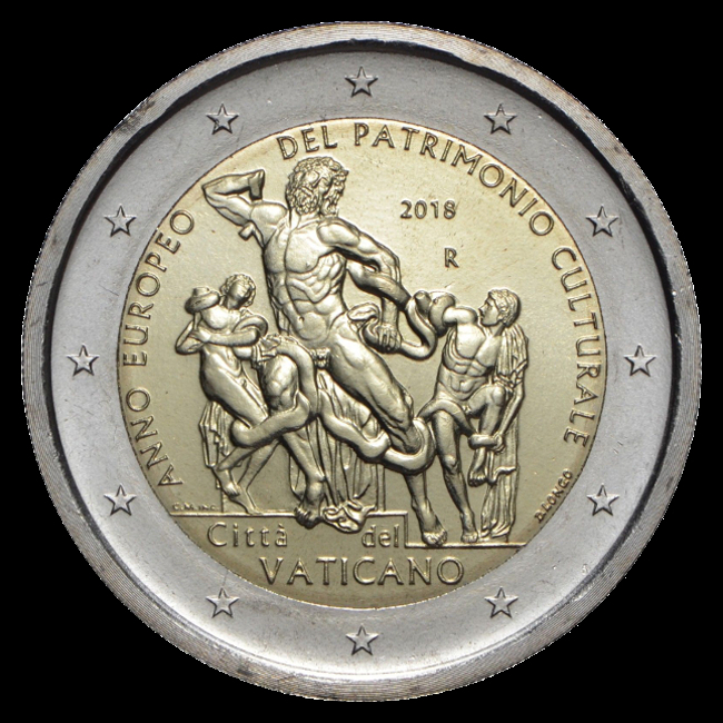 pièces de monnaie en euro du Vatican 2018